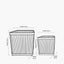 S/2 Galvanised Zinc Square Planters