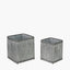 S/2 Galvanised Zinc Square Planters