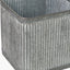 S/2 Galvanised Zinc Square Planters
