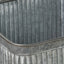 S/2 Galvanised Zinc Square Planters