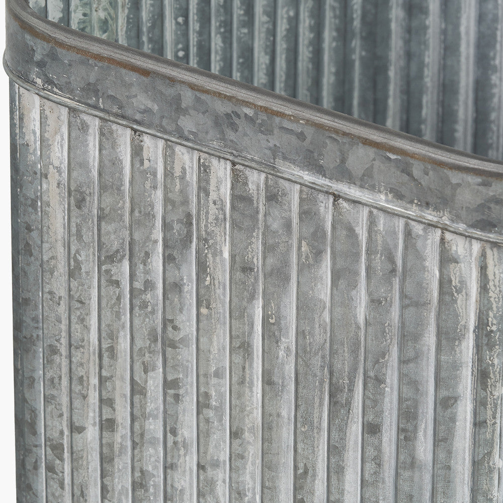 S/2 Galvanised Zinc Square Planters