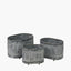 S/3 Galvanised Zinc Oval Planters