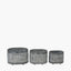 S/3 Galvanised Zinc Oval Planters