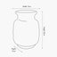 Theano Dot Design Brown Glaze Vase