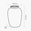 Rustic Brown Fibrestone Vertical Ribbed Decorative Vase Tall