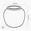 Rustic Brown Fibrestone Vertical Ribbed Decorative Vase Round