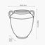 Natural Textured Fibrestone Decorative Vase with Handles