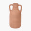 Natural Textured Terracotta Decorative Vase with Handles Large