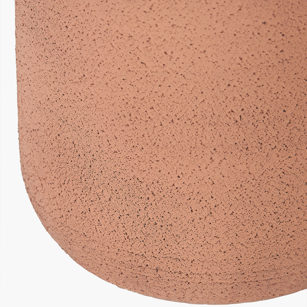 Natural Textured Terracotta Decorative Vase with Handles Large