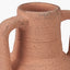 Natural Textured Terracotta Decorative Vase with Handles Large