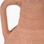 Natural Textured Terracotta Decorative Vase with Handles Large