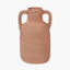 Natural Textured Terracotta Decorative Vase with Handles Medium