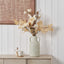 White Textured Terracotta Decorative Vase with Handles Large