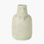 White Textured Terracotta Decorative Vase with Handles Medium