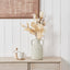 White Textured Terracotta Decorative Vase with Handles Medium