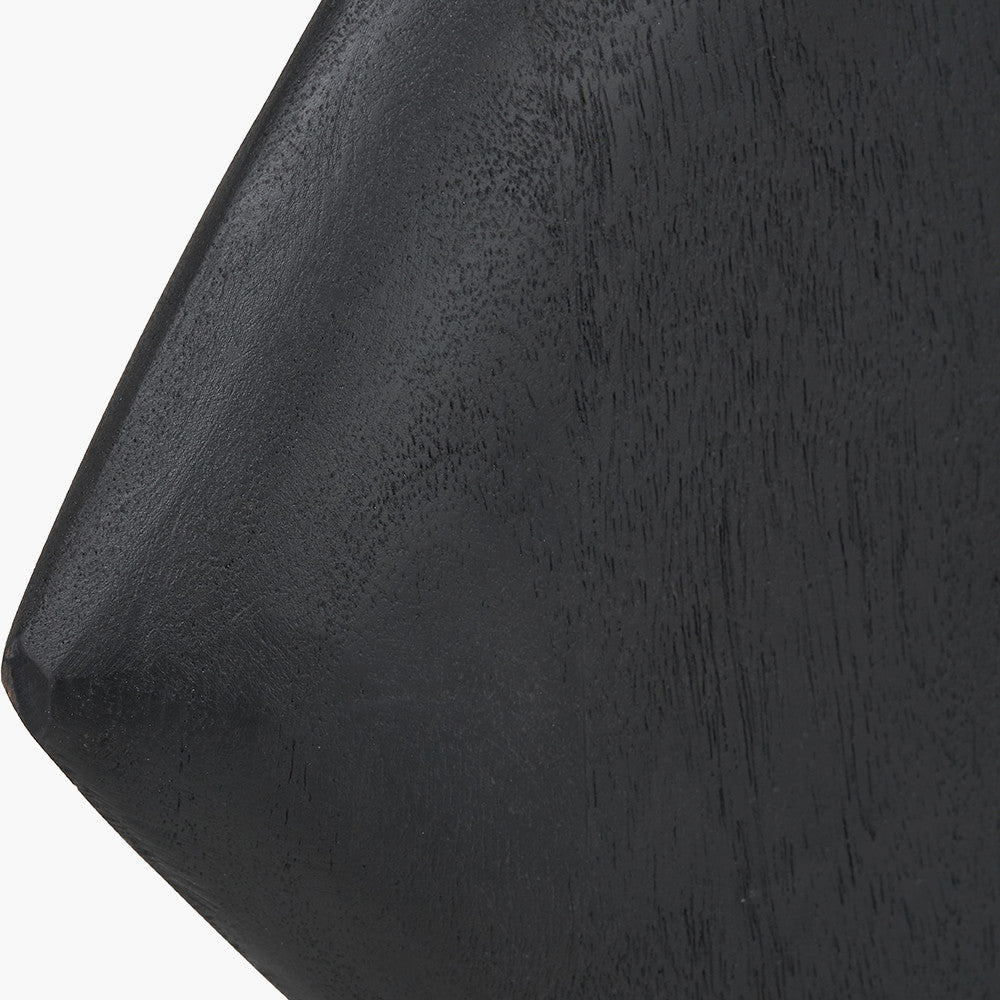 Black Handcarved Mango Wood Altum Angelfish Ornament