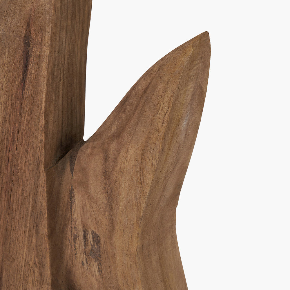 Natural Handcarved Mango Wood Altum Angelfish Ornament