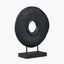 Black Handcarved Mango Wood Circular Ornament