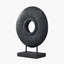 Black Handcarved Mango Wood Circular Ornament