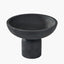 Black Handcarved Mango Wood Bowl with Raised Base
