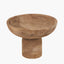 Natural Handcarved Mango Wood Bowl with Raised Base