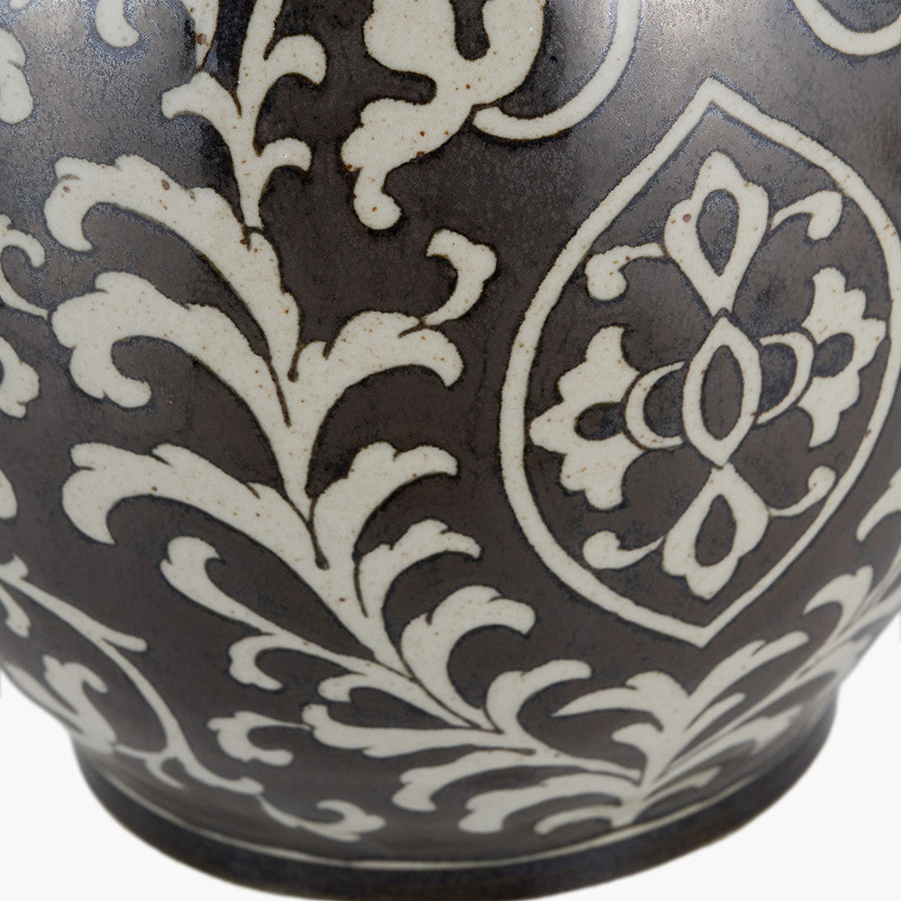Florentine Grey and White Ceramic Vase