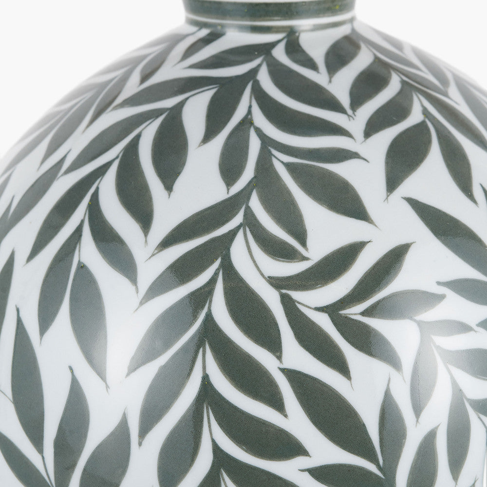 Laurel Olive Leaf Ceramic Vase