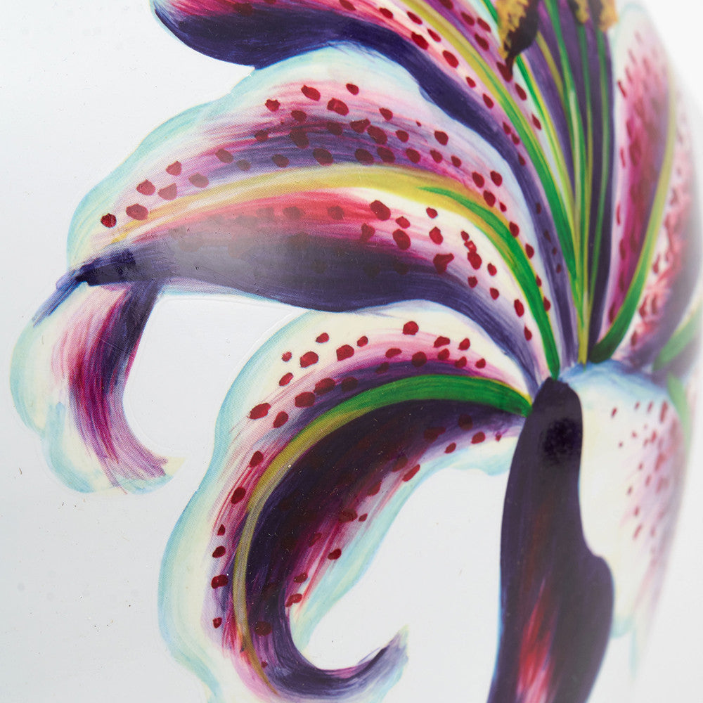 Laelia Pink Lily Ceramic Urn Vase