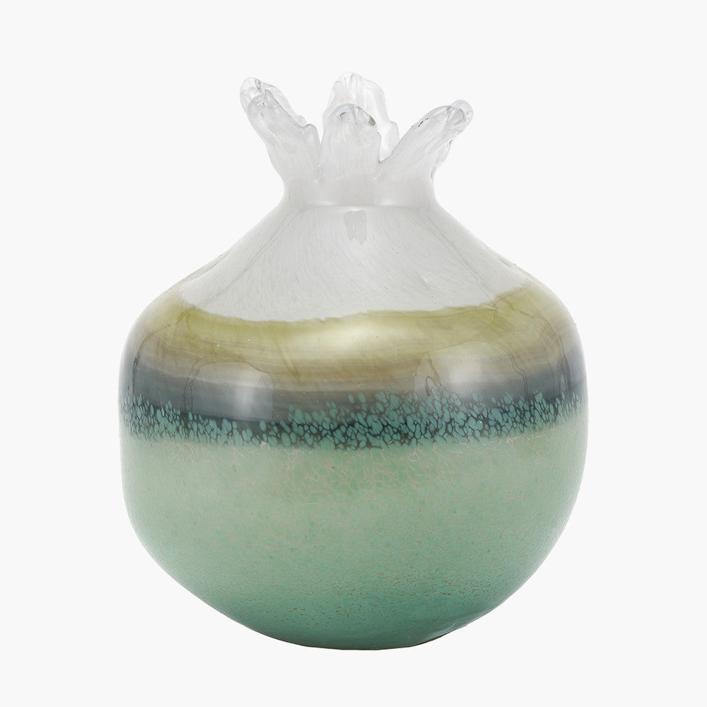 Juno Sage and Mist Ombre Glass Bud Vase