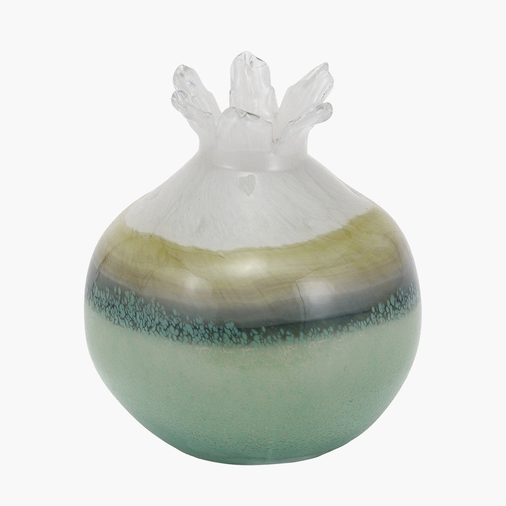 Juno Sage and Mist Ombre Glass Bud Vase