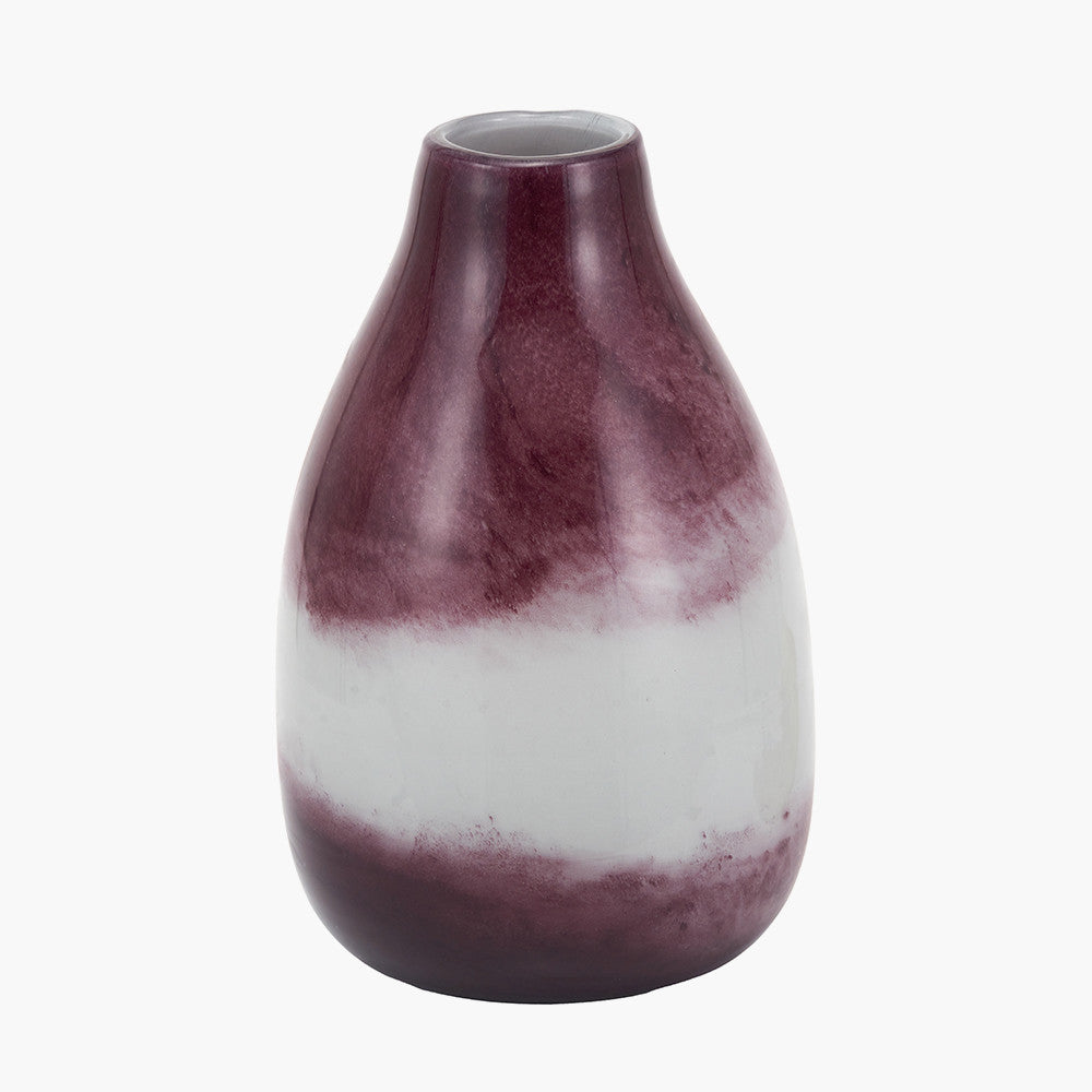 Juno Deep Plum Ombre Glass Vase