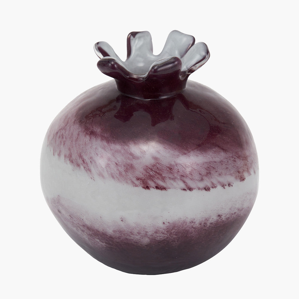 Juno Deep Plum Ombre Glass Bud Vase