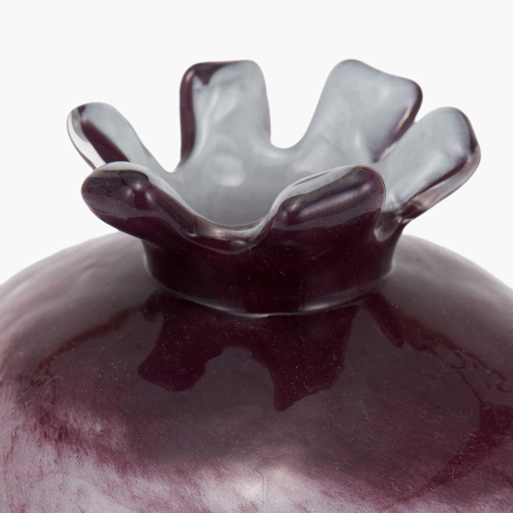 Juno Deep Plum Ombre Glass Bud Vase