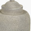 Raj Stone Grey Hammered Metal Urn Vase with Lid