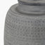 Raj Charcoal Grey Hammered Metal Urn Vase with Lid
