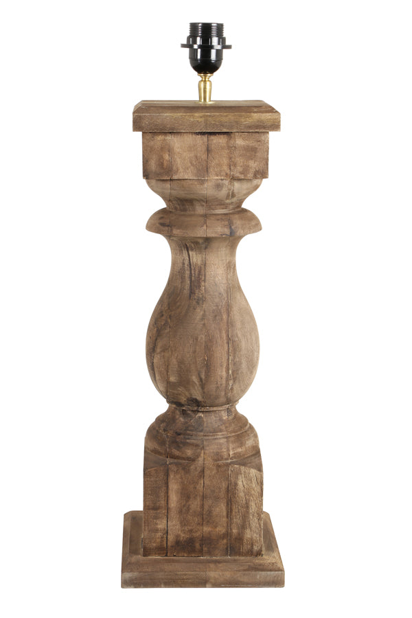 Lamp base 19x19x64 cm CADORE wood weather barn