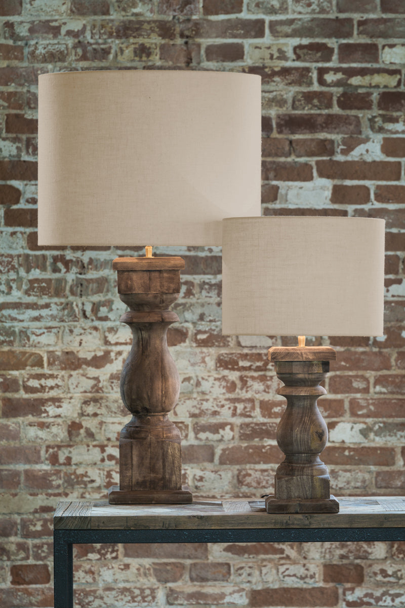 Lamp base 19x19x64 cm CADORE wood weather barn