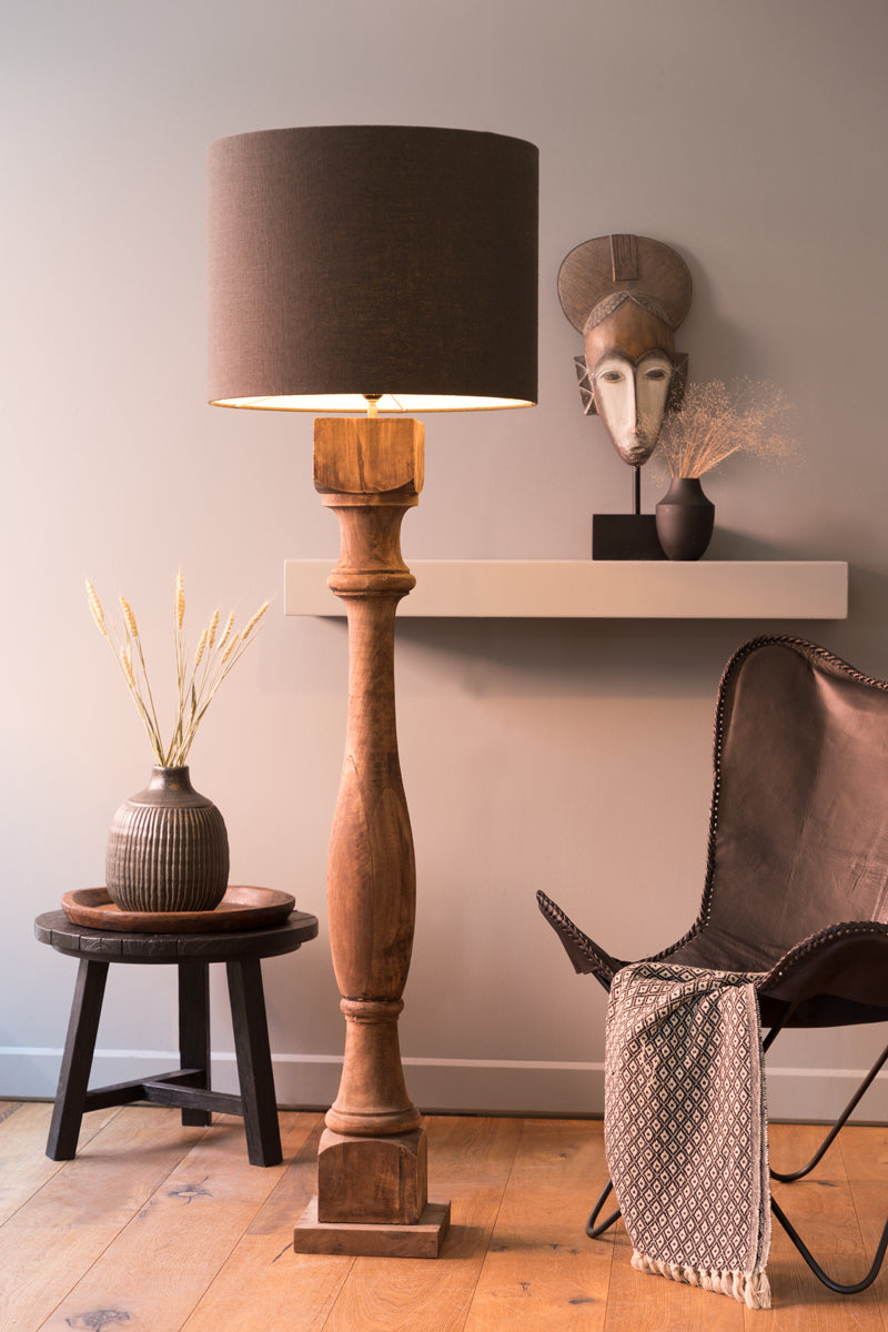 Floor lamp 23x23x125 cm ROBBIA wood dark brown