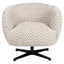 Lounge chair Estelle sand chevron swivel