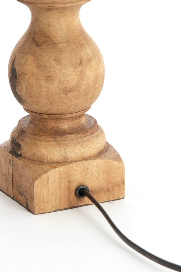Lamp base 9x9x36 cm CUMANI wood dark brown