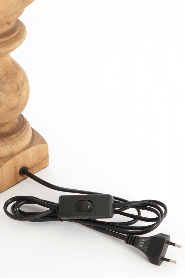 Lamp base 9x9x36 cm CUMANI wood dark brown