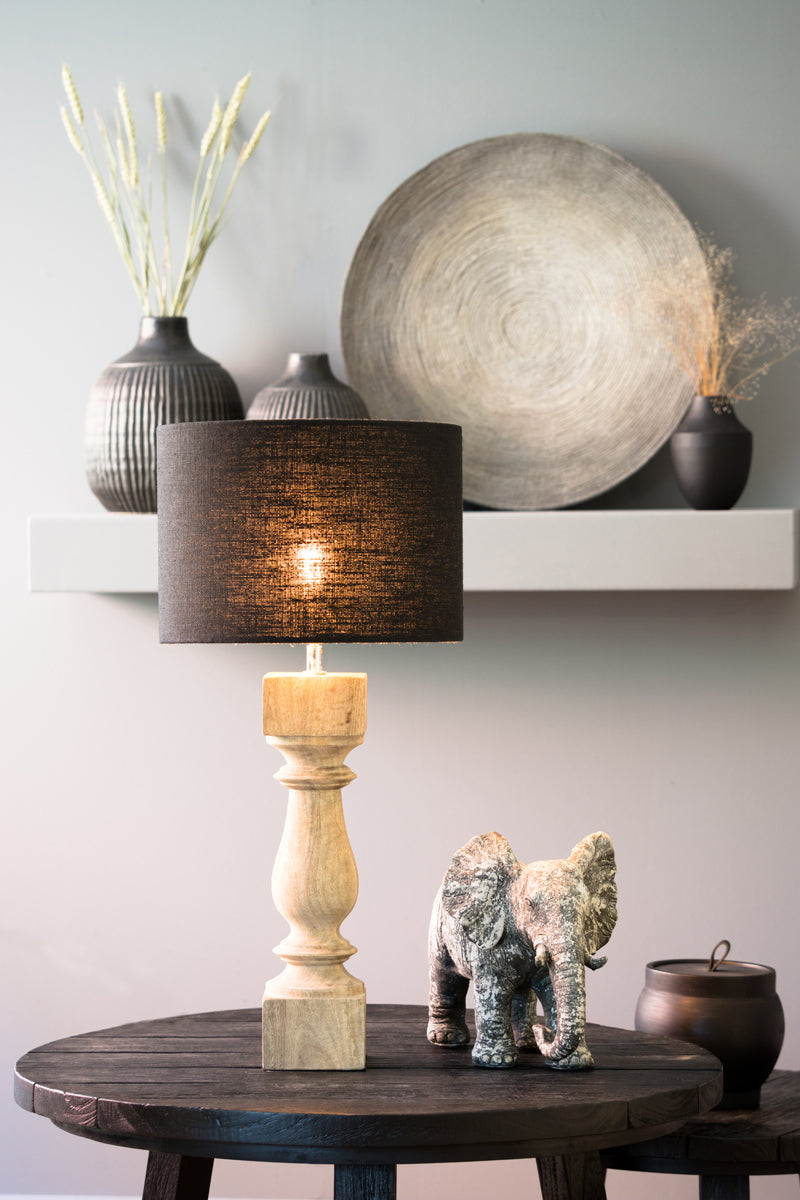 Lamp base 10x10x47 cm CUMANI wood weather barn