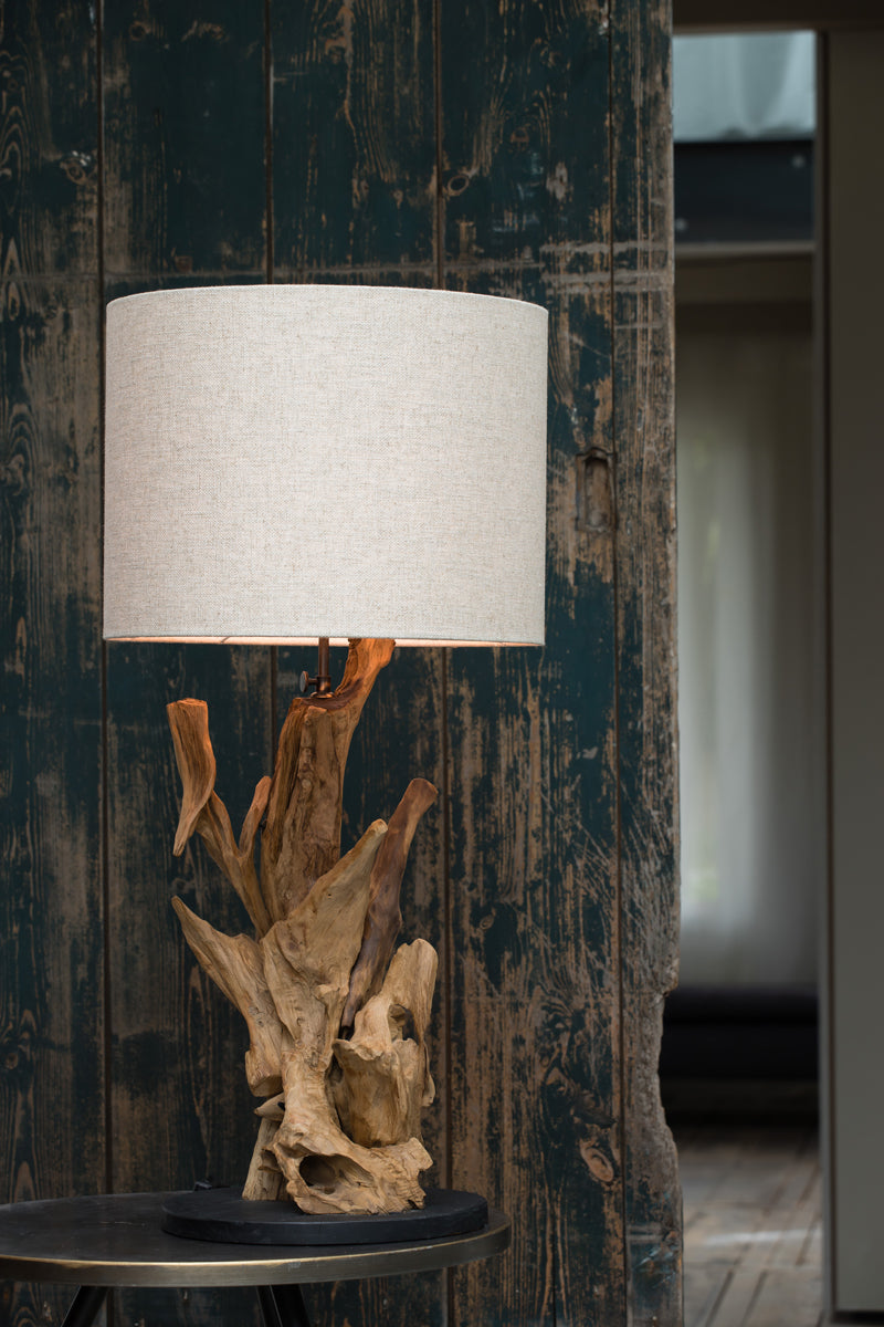 Lamp base 25x50 cm IKAL wood natural brown