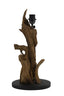 Lamp base 25x50 cm IKAL wood natural brown