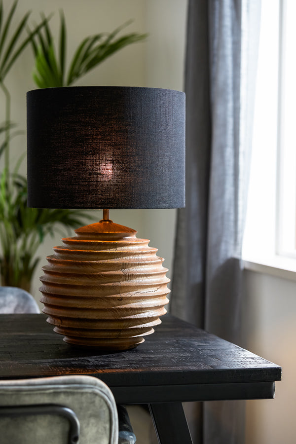 Lamp base 29x38 cm RENZO wood matt brown