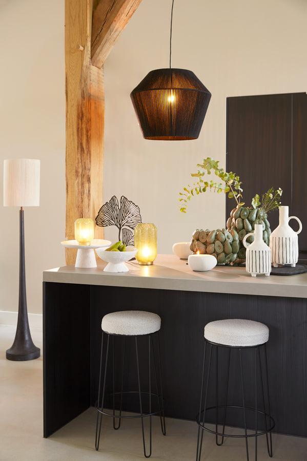 Floor lamp 25x135 cm JOVANY wood matt black