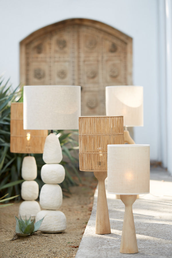 Lamp base 9x33 cm FESTINA wood matt natural