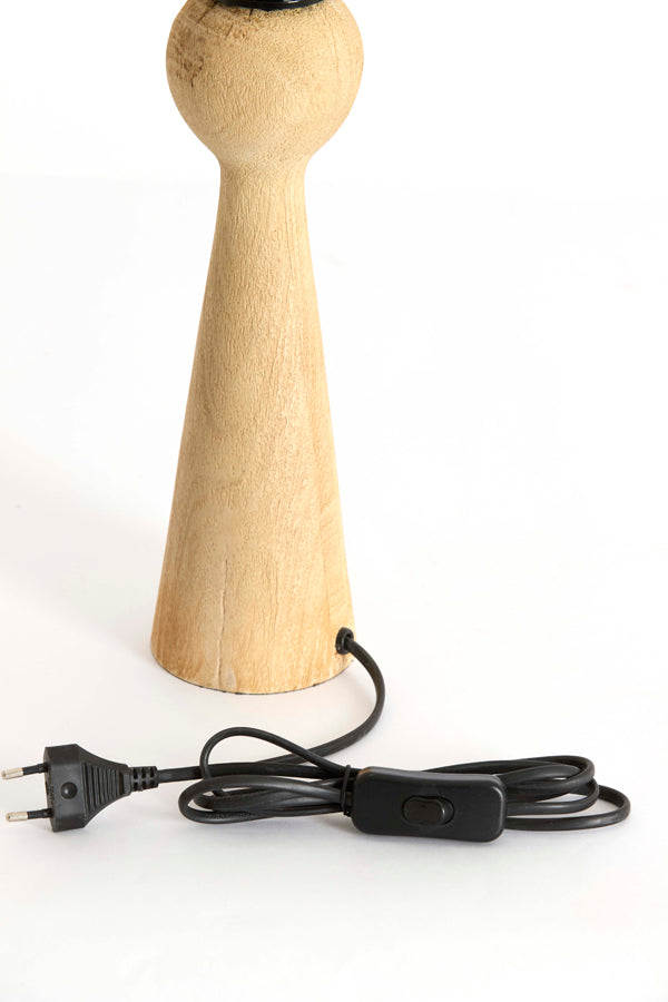 Lamp base 9x33 cm FESTINA wood matt natural
