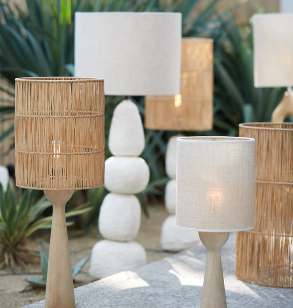 Lamp base 9x40 cm FESTINA wood matt natural