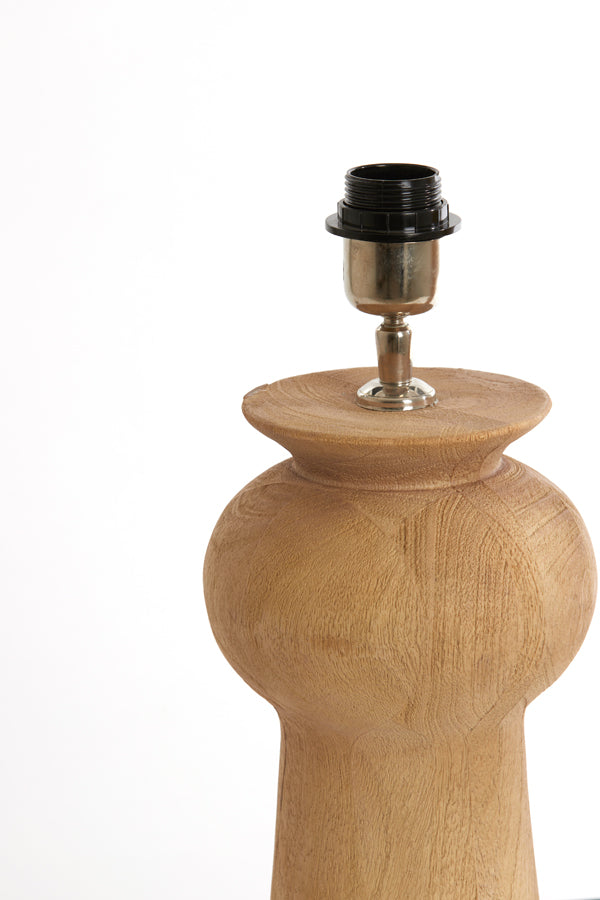 Lamp base 17x35 cm BAGLIO wood matt natural
